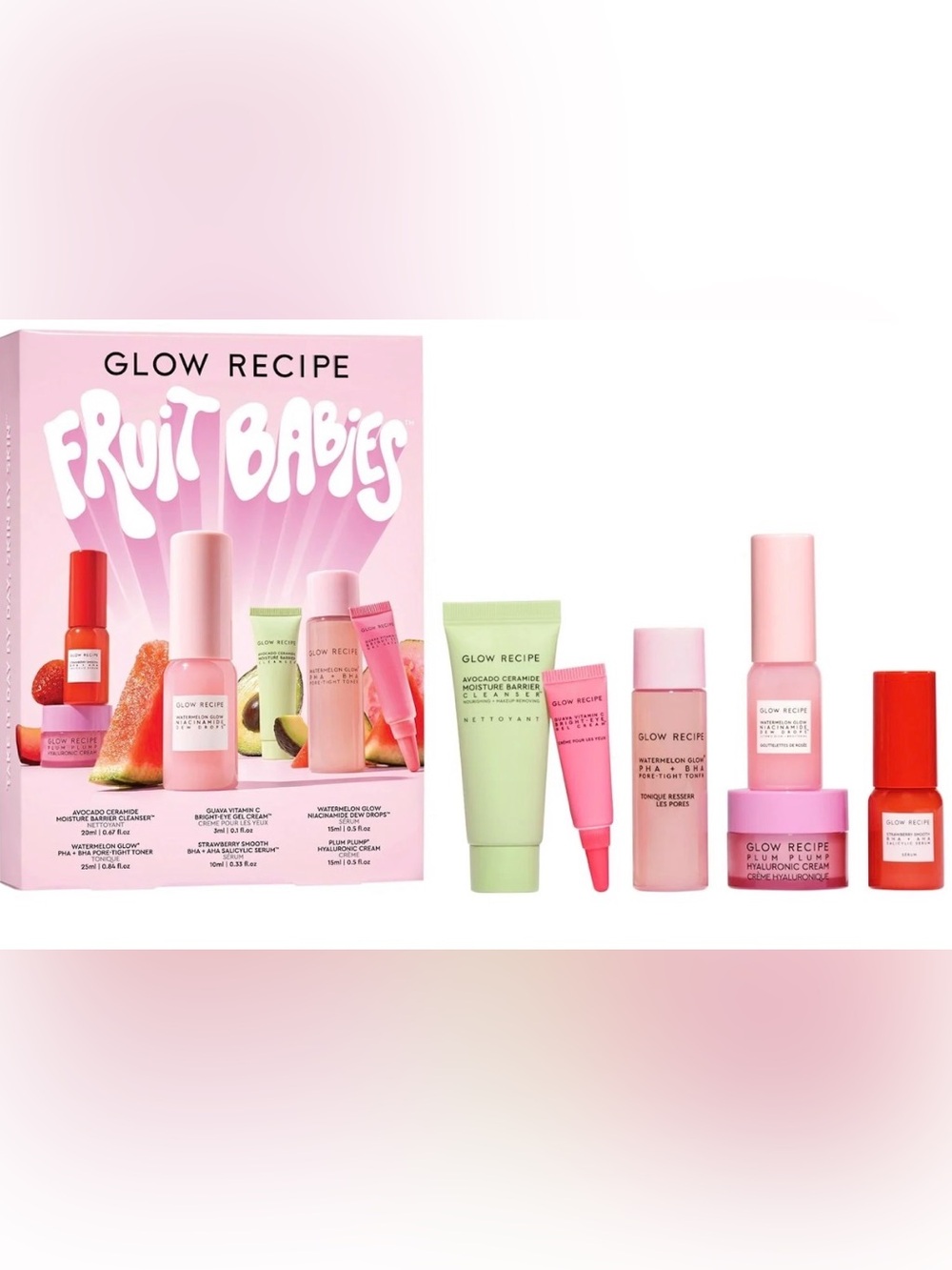 NIB Glow Recipe Fruit Babies Best Sellers Skincare Set - Picture 4 of 9